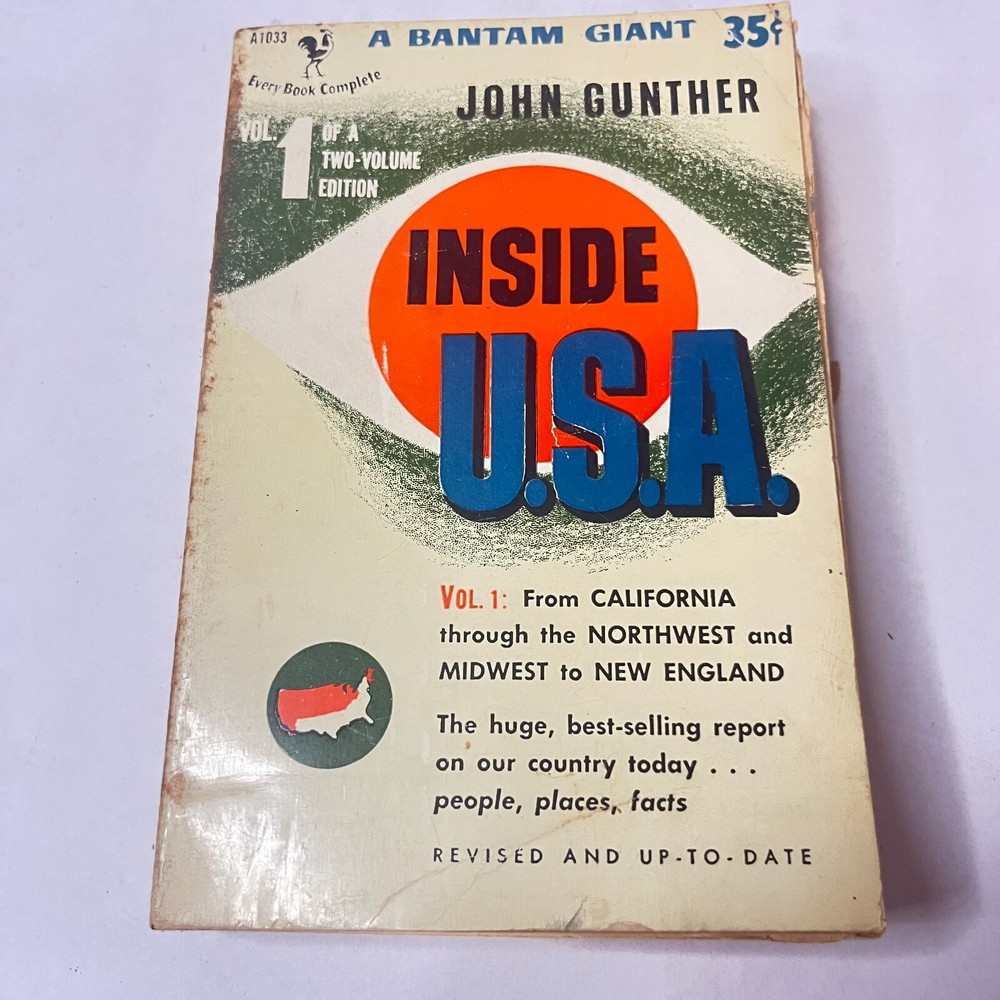Inside U.S.A USA by John Gunther Vol 1 Bantam Giant Paperback PB 1952