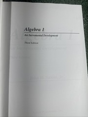 Algebra 1: An Incremental Development, 3rd Edition With Homeschool Packet