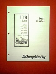 SIMPLICITY 12.5 LTH & 16 LTH TRACTOR WITH 38″ & 44″ MOWER DECK PARTS MANUAL