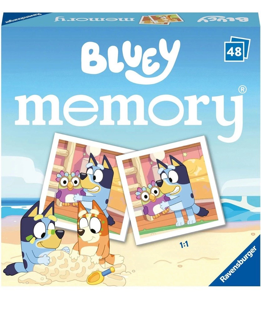 Bluey Mini Memory Matching Picture Snap Pairs Game for Kids Age 3 Years and Up