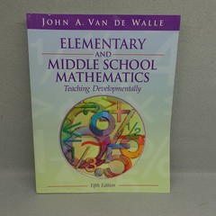 Elementary & Middle School Mathematics Van de Walle Fifth Edition Pearson K-8