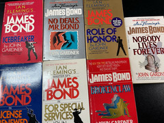 007 James Bond John Gardener paperback book lot x 7 Ian Fleming 1980s 1990 print