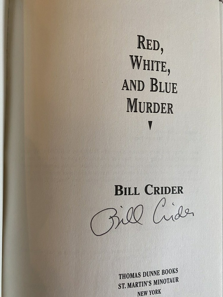 Red, White, and Blue Murder by Bill Crider Signed 1st Like New Hardcover 2003