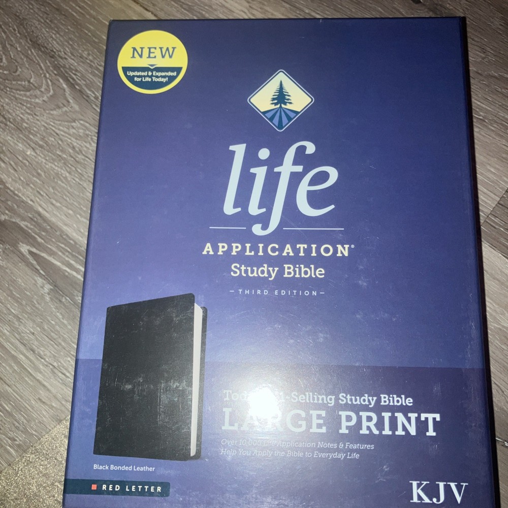 KJV Life Application Study Bible Large Print Bonded Leather Black