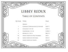 Libbey “Redux” American Brilliant Cut Glass and engraved catalog/book Amberina