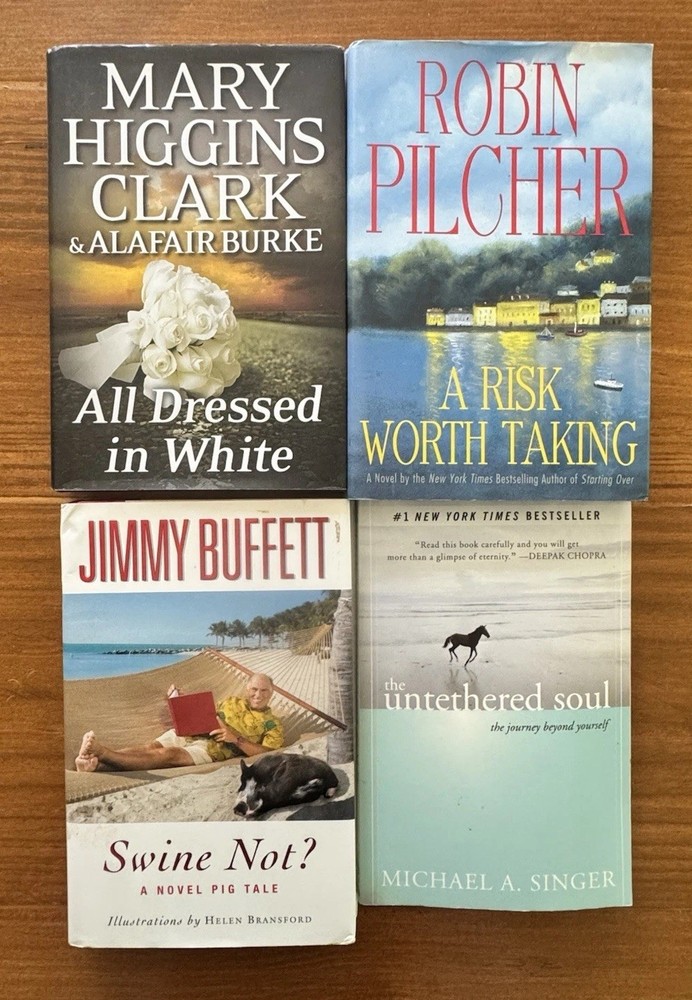 Fiction Self Help Book Lot 4 Untethered Soul Jimmy Buffett Clark Pilcher
