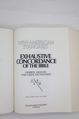 New American Standard Exhaustive Concordance of the Bible Hebrew Aramaic Greek