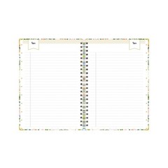 Day Designer Hard Cover Notebook, 5.75″ x 8.5″ Undated Journal, 160 Lined & P…