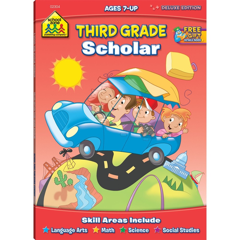 School Zone Third Grade Scholar Workbook: 64 Pages, 3rd Grade, Parts of Spee…