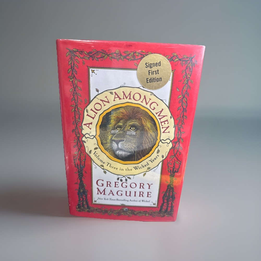 Lion among Men : Volume 3 by Gregory Maguire Hardcover Signed 1st/1st Ex-Library
