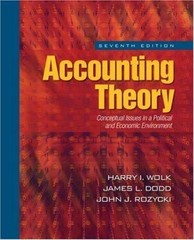 Accounting Theory: Conceptual Issues in a Political and Economic Environment