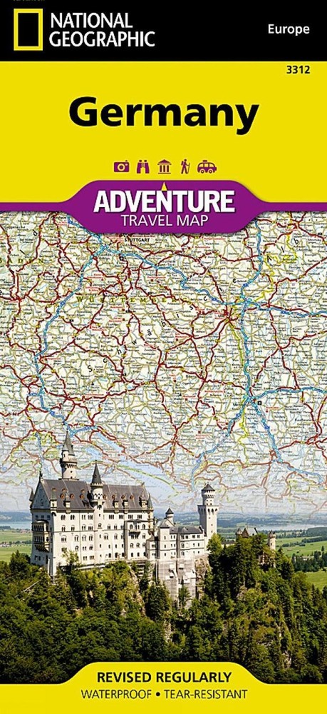 Germany: Travel Maps International Adventure Map by Nat Geo Maps (English) Folde