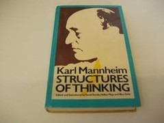 Structures of Thinking Hardcover Karl Mannheim