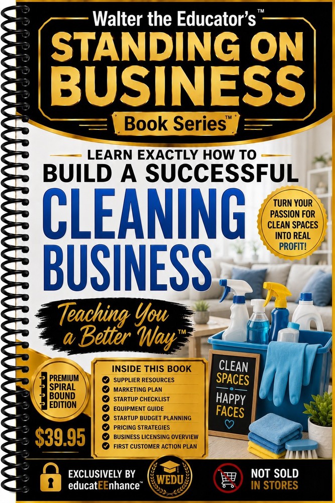 Cleaning Business Guide Walter the Educator Spiral Bound Startup Book