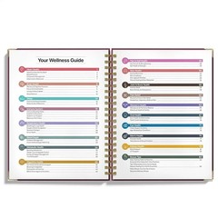 250x176x10mm Human Health Guide Book Plant Theme Eating Recipe Spiral Binding Na