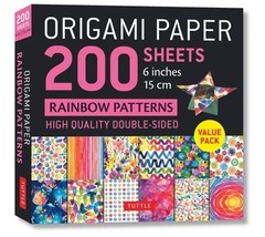 Origami Paper 200 Sheets Rainbow Patterns 6 (15 CM) (Loose-Leaf Book)