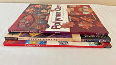 Polymer Clay Ideas,Projects, Book Lot of Three