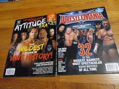 WWE The Official Guide to the Attitude Era/ WWE Wrestlemania 32 Magazine Lot