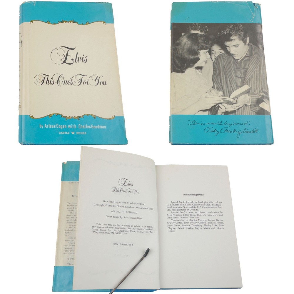 Elvis, This One’s For You — Arlene Cogan, 1985 — Signed Copy