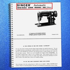 SINGER 306K 306W Sewing Machine Manual – STEEL LOOP BOUND – TOUGH JACKET