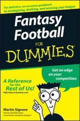 Fantasy Football For Dummies – Paperback By Signore, Martin – GOOD