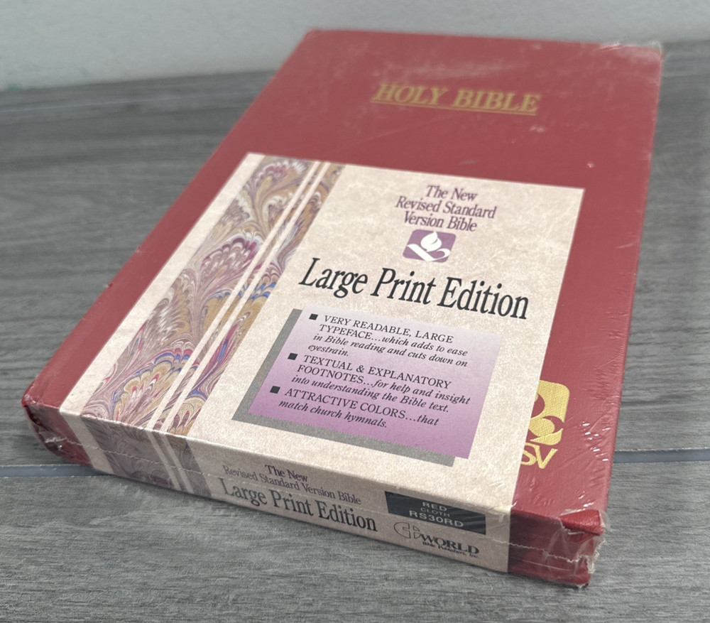 Large Print RSV Bible (New Sealed Old Stock) Red Cloth USA World RS30RD