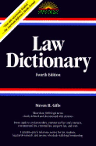 Law Dictionary: Trade Edition by Stephen H Gifis: Used