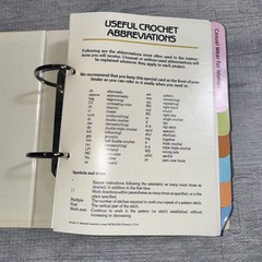 Vtg Quick N Easy Crocheting Book 2 Ring Binder Over 100 pages with 18 Dividers