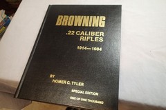 BROWNING 22 CALIBER RIFLES 1914-1984 552/1000 AUTOGRAPHED BY HOMER TYLER