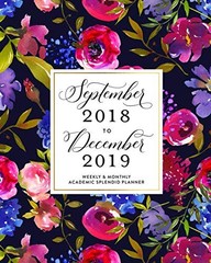 SEPTEMBER 2018 TO DECEMBER 2019 PLANNER: ELEGANT PURPLE By Splendid Planners NEW