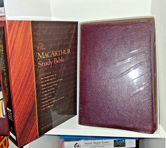 The Macarthur Study Bible NKJV Burgundy Gen. Leather NewFactory Sealed NIB