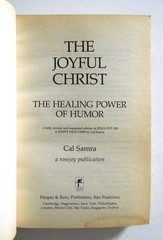 The Joyful Christ – Cal Samra, 1985 sc, Harper & Row