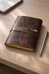 Genuine Leather Journal Notebook – Handmade Lined Paper Writing Journal for M…