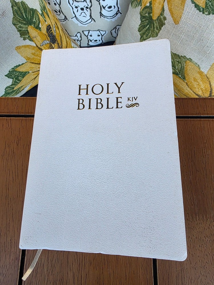 The Holy Bible King James Version white cover