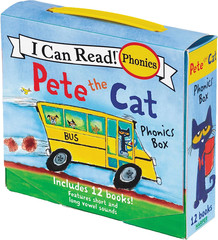 Pete the Cat 12-Book Phonics Fun!: a Box of 12 Mini-Books Featuring Short and Lo