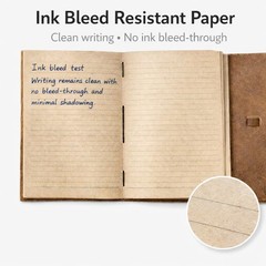 Genuine Leather Journal Notebook – Handmade Lined Paper Writing Journal for M…