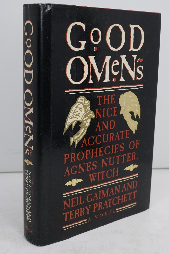 Good Omens by Neil Gaiman & Terry Pratchett HCDJ US First Edition First Printing
