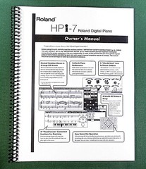Roland HPi-7 Owner’s Instruction Manual: 114 Pages & Protective Covers!