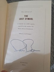 Dan Brown Lost Symbol SIGNED Exeter Edition ~ 1st/1st 1/1000 Water Street Books