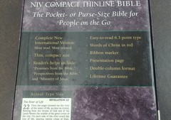 Premium Bonded Leather NIV Compact Thinline Bible Black – Red Letter – Ribbon