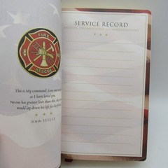 HCSB Firefighter’s Bible Burgundy Soft Simulated Leather Red Letter *READ*