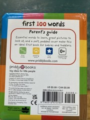 Priddy Books First 100 Words Board Book for Toddlers