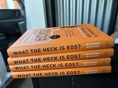 What the Heck Is EOS? Gino Wickman Tom Bouwer Hardcover Business Guide BenBella