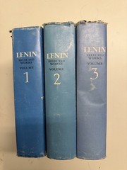 Lenin Selected Works, Progress Publishers, 1977, Volumes 1-3, HB DJ