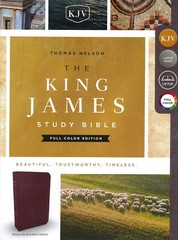 King James Study Holy Bible Bonded Leather Burgundy BRAND NEW in Shrink Wrap!!!