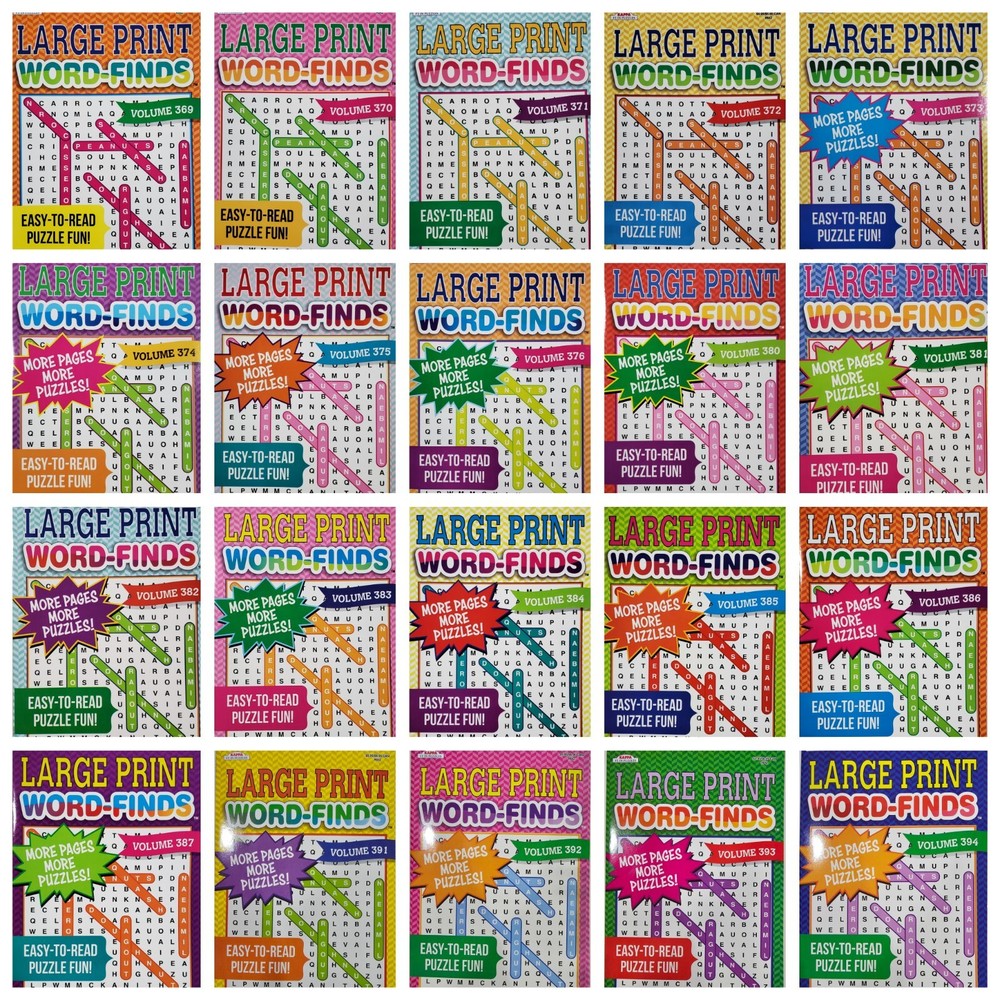 Kappa Large Print Word-Finds Puzzle Books, Largest Selection of Volumes. U-PICK!