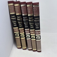 Funk and Wagnalls Science Yearbook 5 Hardcover Supplement Volume Lot 1980 – 1984
