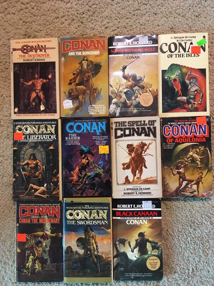 Conan by Robert Jordan, Robert E Howard, Lin Carter and more 11 Book Lot PaperB