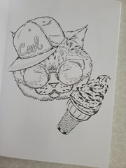 Cats With Hats COLORING BOOK – 2025 Publication – 40 Designs For Stress-Free Fun