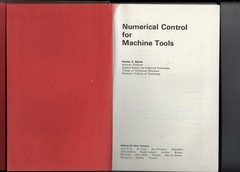Numerical Control For Machine Tools Charles H Barron HC McGraw-Hill 1971